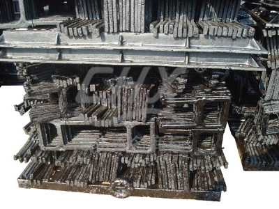 Water grate of nodular cast iron plate